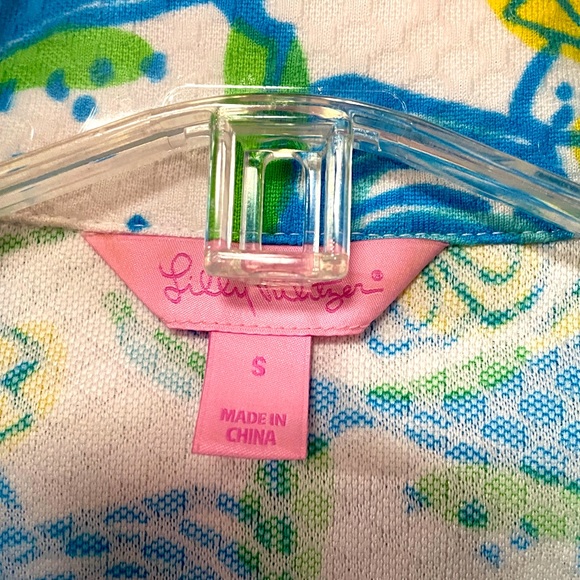 Lilly Pulitzer Rayna Dress Sweet and Sour  Blue Lemon Print Mini Dress Sz S - Picture 7 of 10